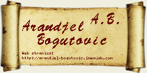 Aranđel Bogutović vizit kartica
